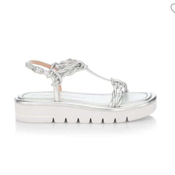 STUART WEITZMAN Sport Sandals  Black leather sandals size 5.5 like new - Picture 2 of 9